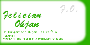 felician okjan business card